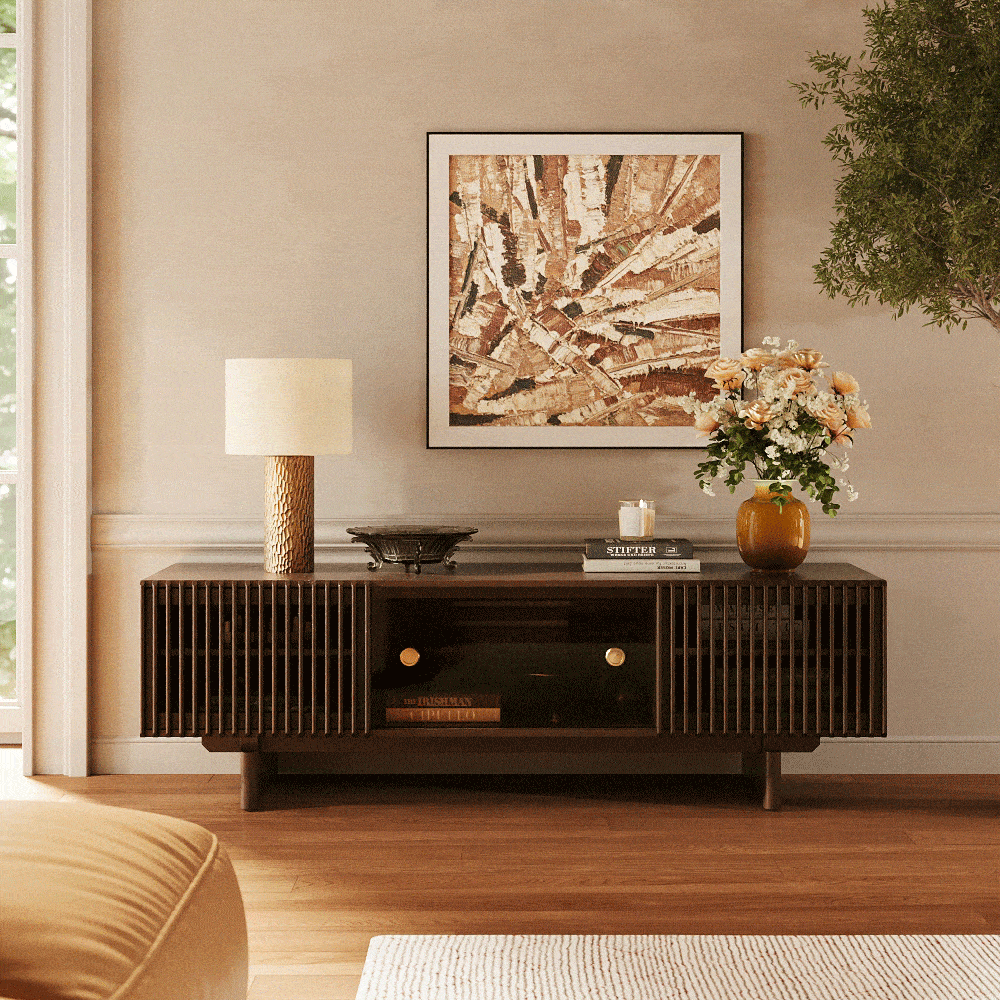 Valmere Mid-Century Fluted Media Console