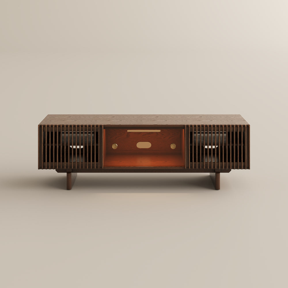 Valmere Mid-Century Fluted Media Console