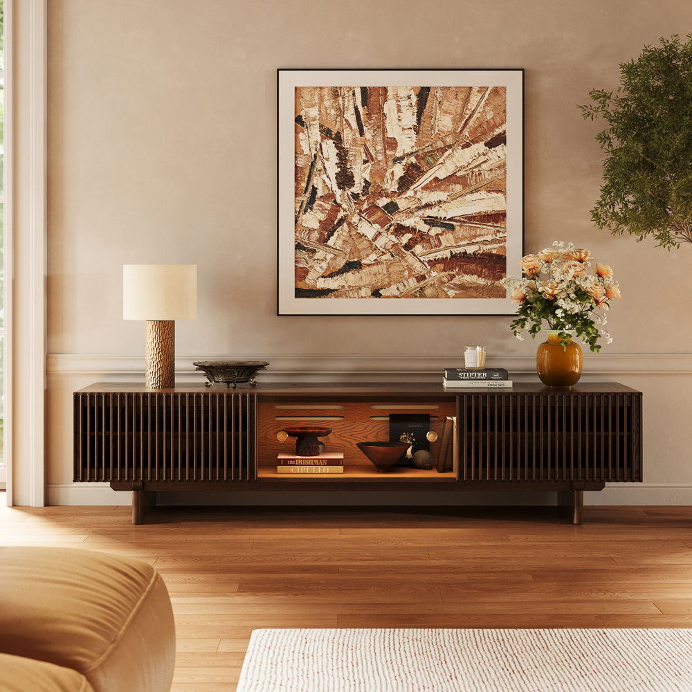 Valmere Mid-Century Fluted Media Console