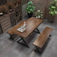 BRYN Industrial Solid Wood Dining Table - Exclusivia