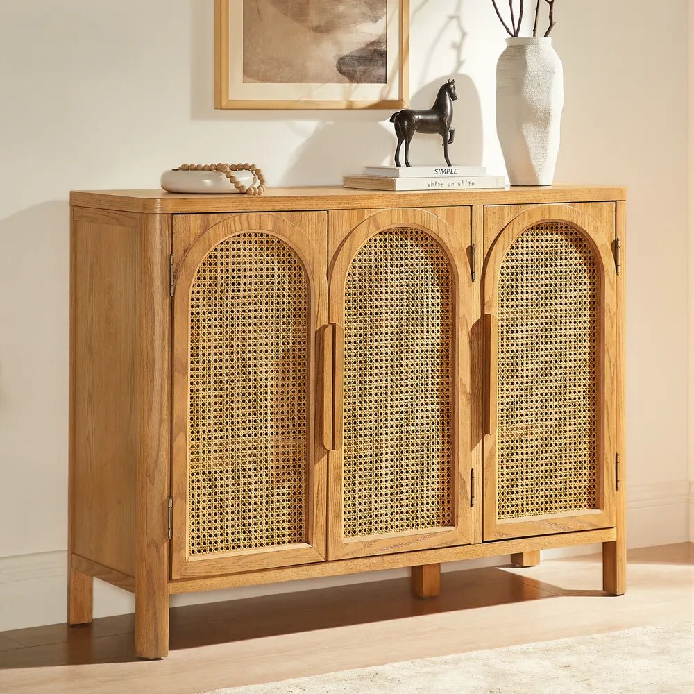 Cala 120 cm Rattan Shoe Cabinet - Exclusivia