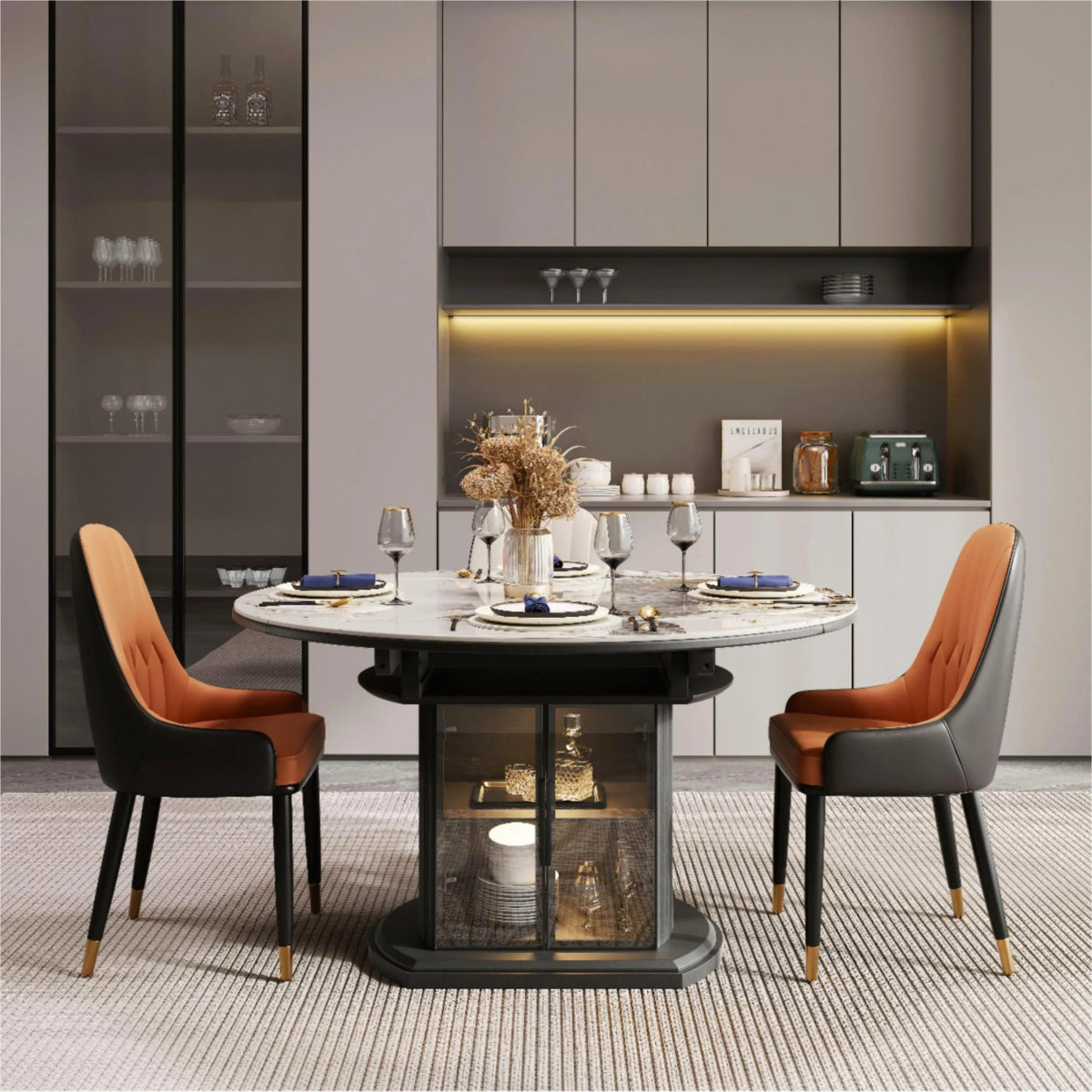 Calira Modern Upholstered Dining Chair — Set of 2 - Exclusivia