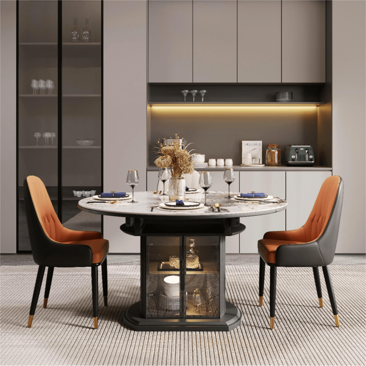 Calira Modern Upholstered Dining Chair — Set of 2 - Exclusivia