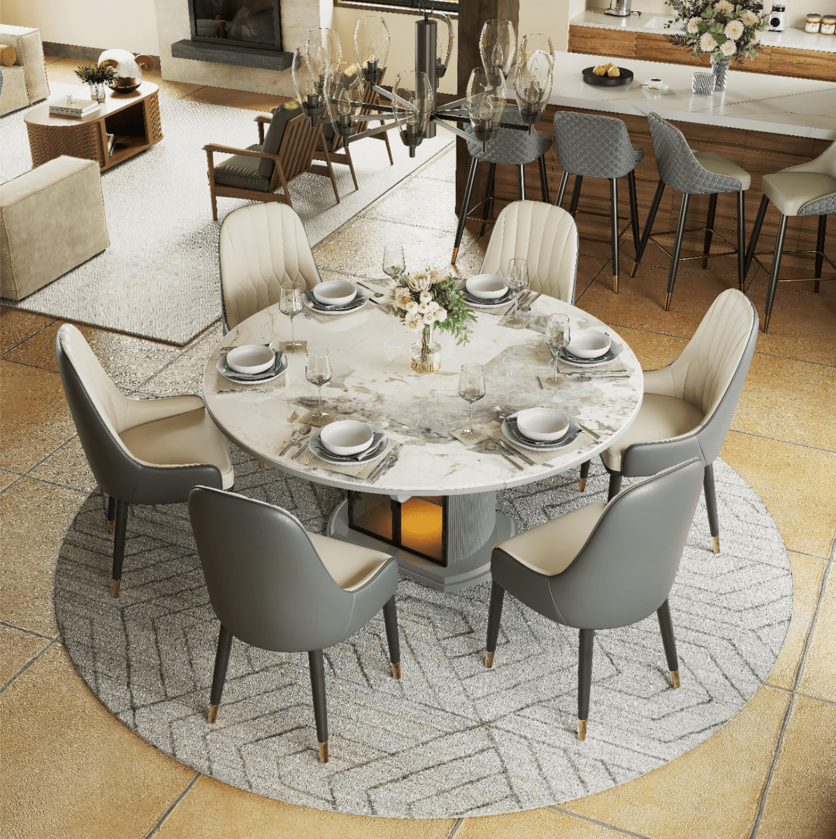 Calira Modern Upholstered Dining Chair — Set of 2 - Exclusivia