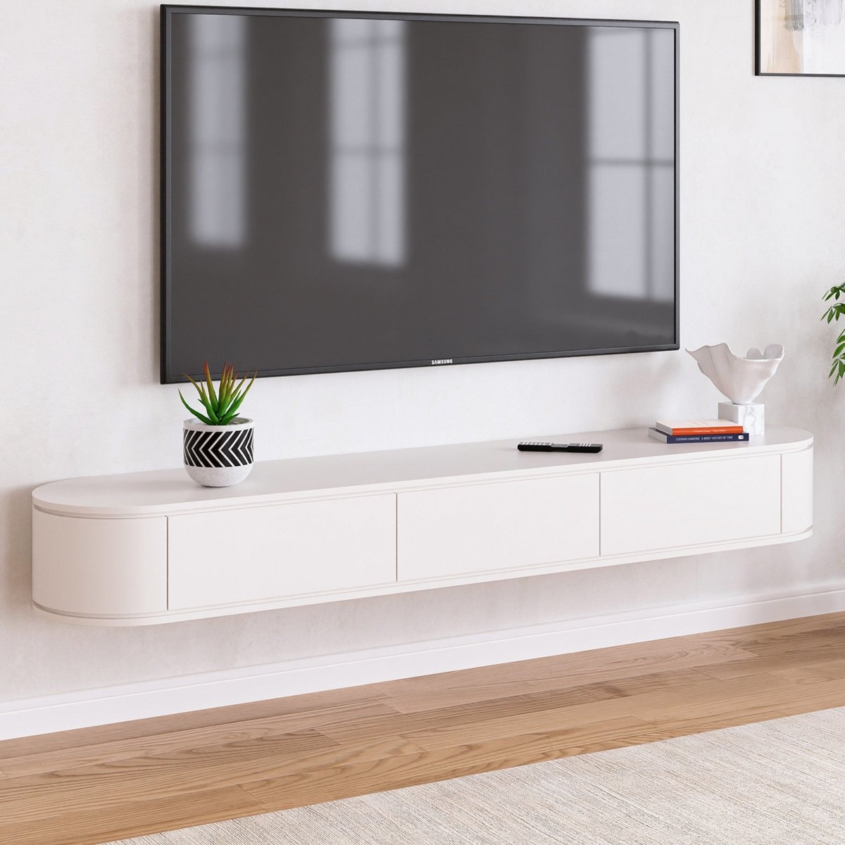 Cannes Oak Wall TV Unit, 200 cm - Exclusivia