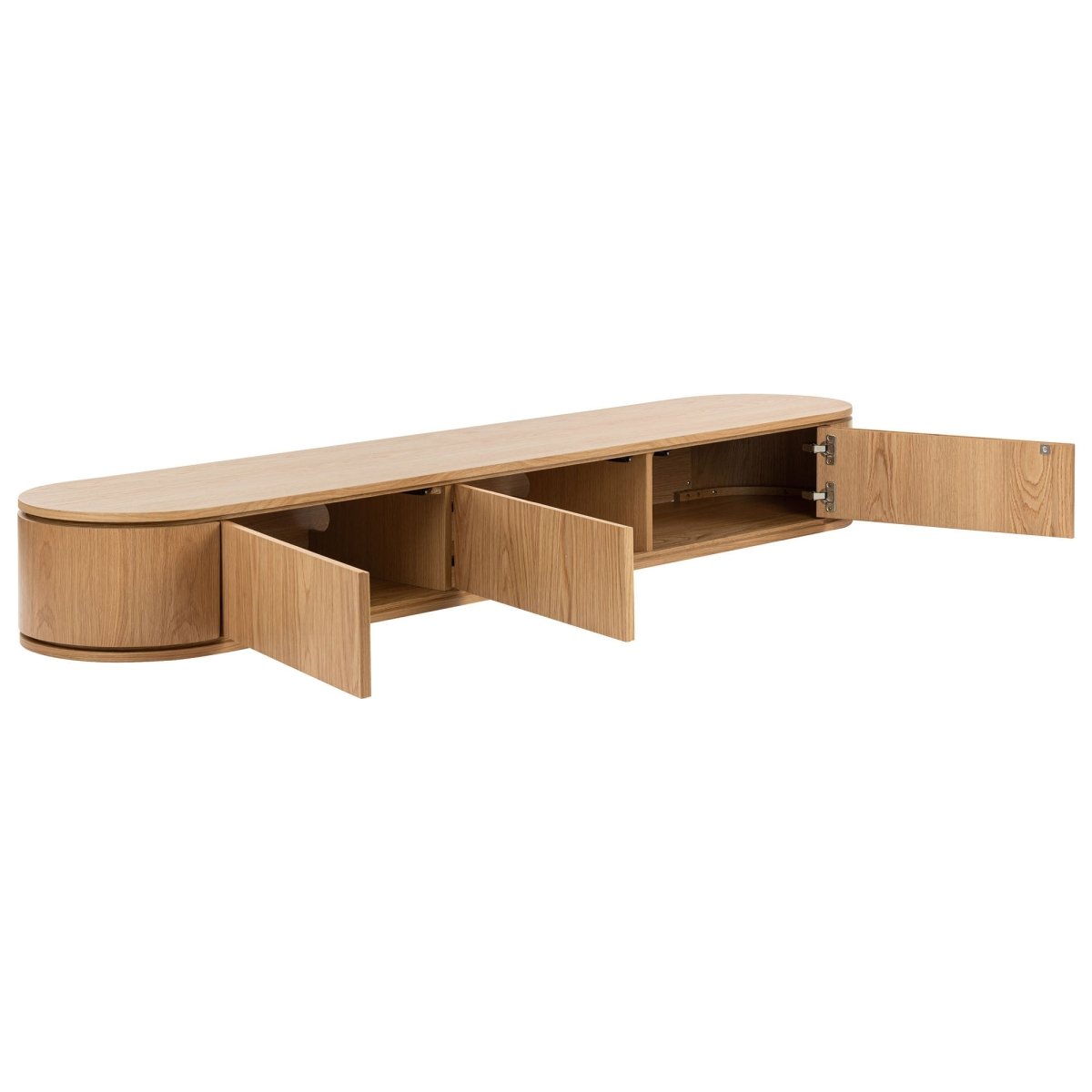 Cannes Oak Wall TV Unit, 200 cm - Exclusivia