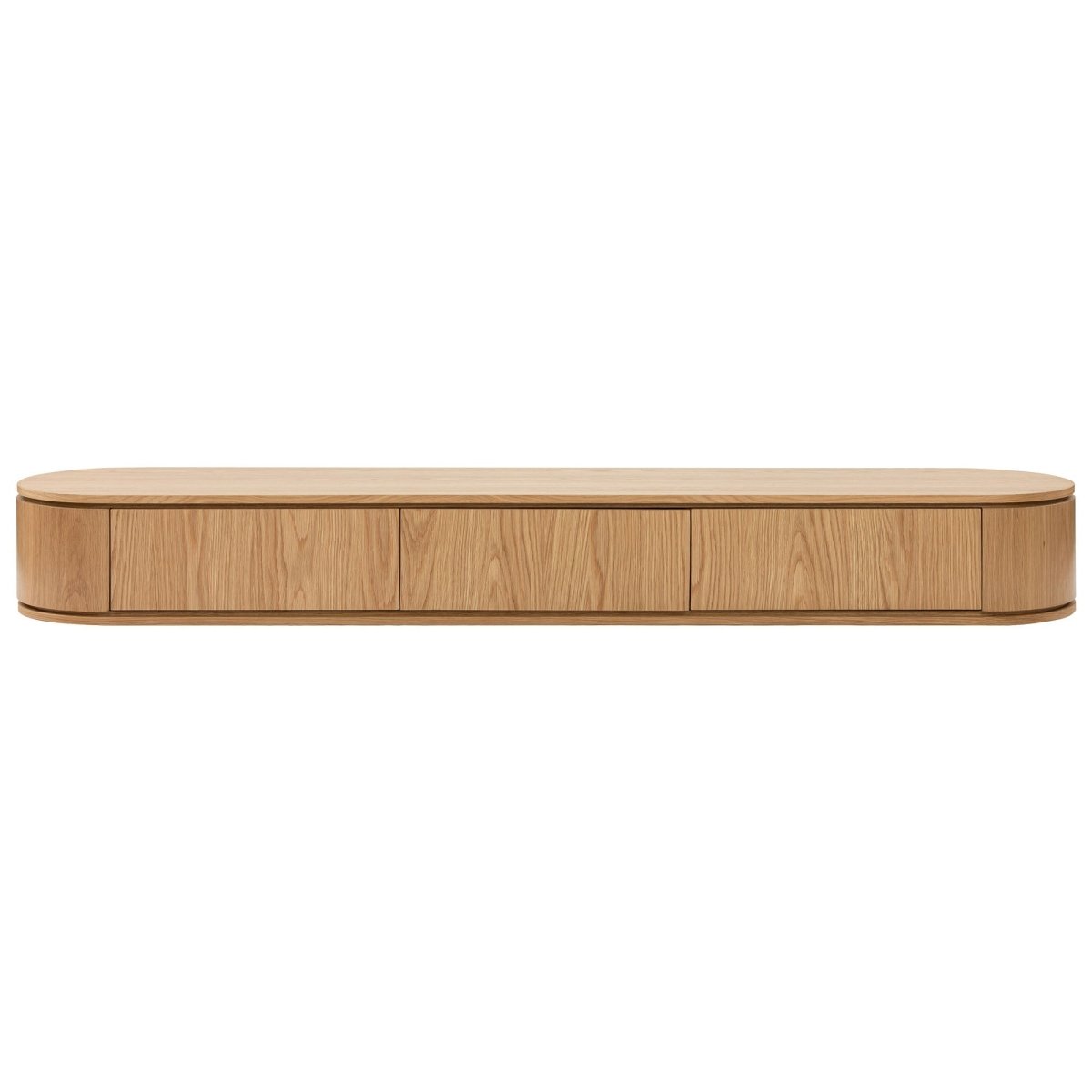 Cannes Oak Wall TV Unit, 200 cm - Exclusivia