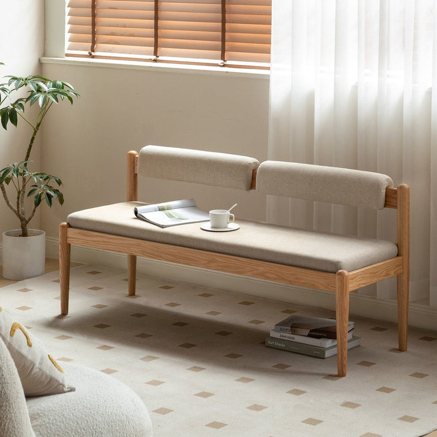CANTIVER Oak Wood Dining Bench - Exclusivia