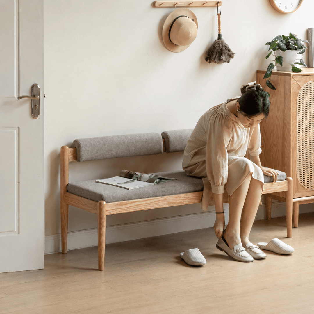 CANTIVER Oak Wood Dining Bench - Exclusivia