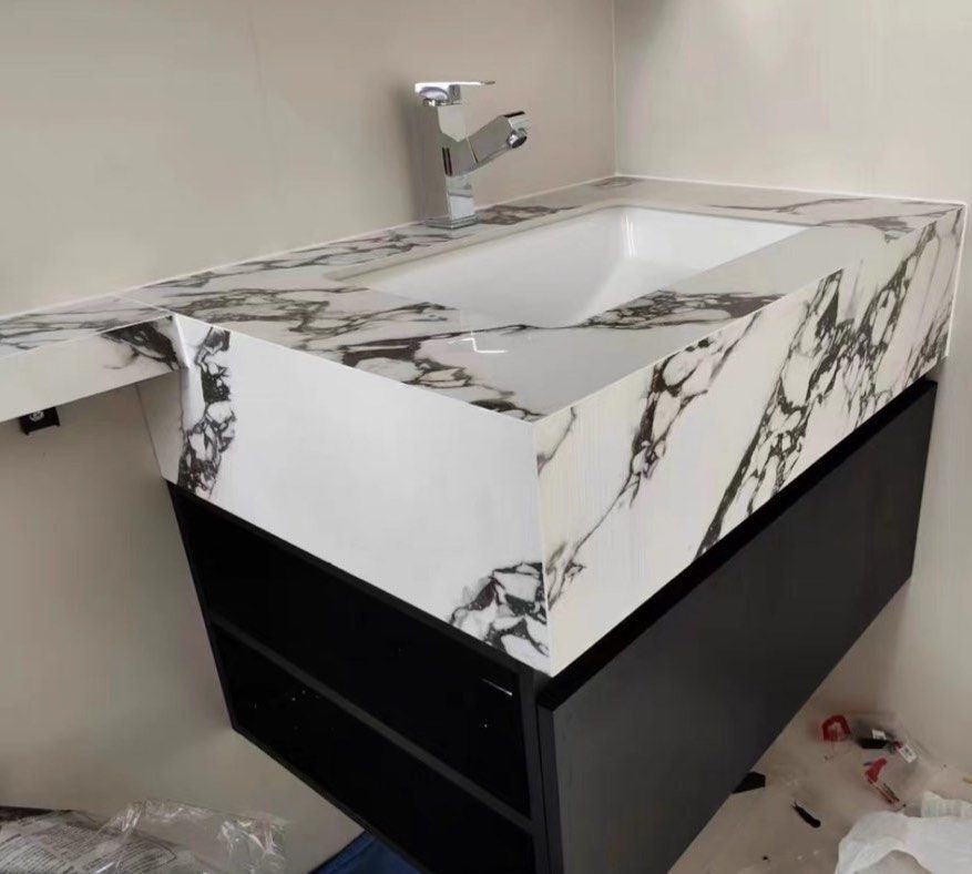 Carrera Modern Marble Bathroom Vanity Set - Exclusivia