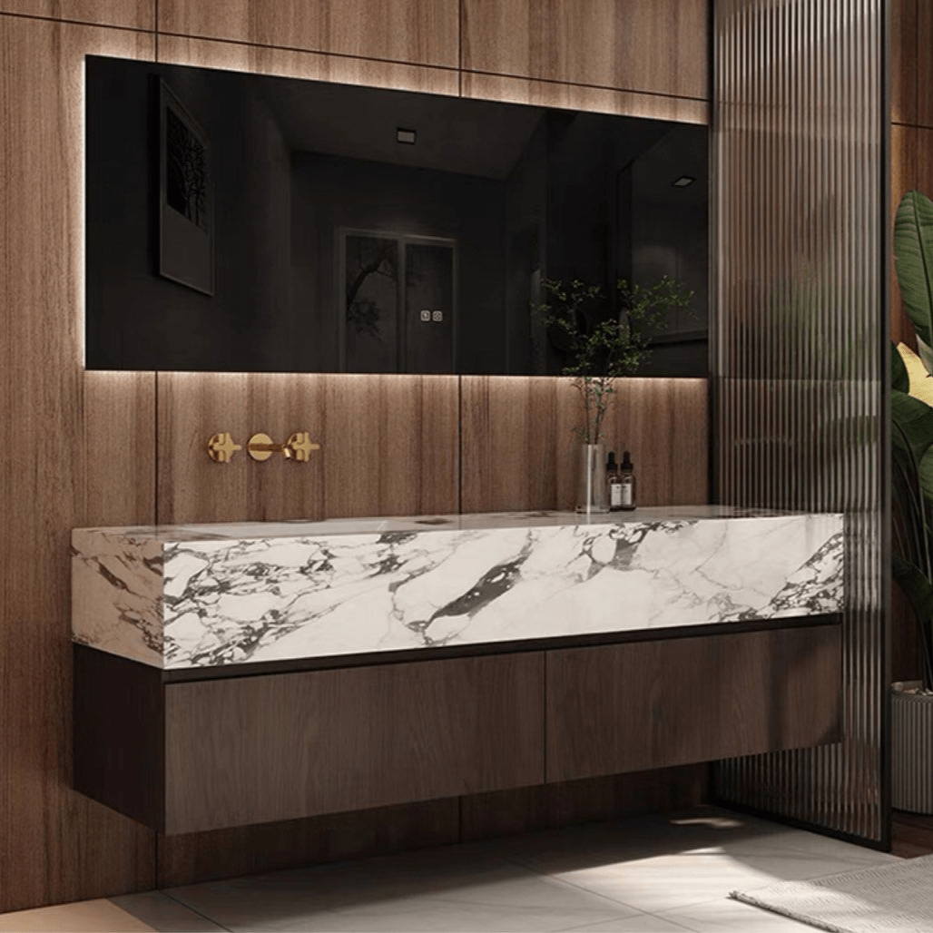 Carrera Modern Marble Bathroom Vanity Set - Exclusivia