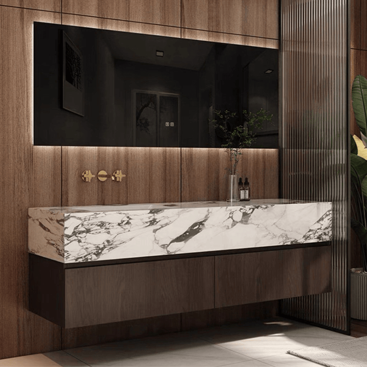 Carrera Modern Marble Bathroom Vanity Set - Exclusivia