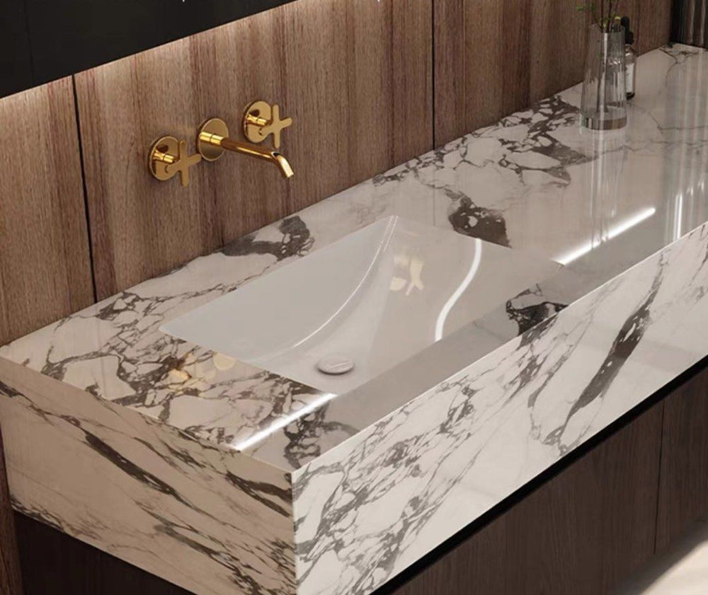 Carrera Modern Marble Bathroom Vanity Set - Exclusivia