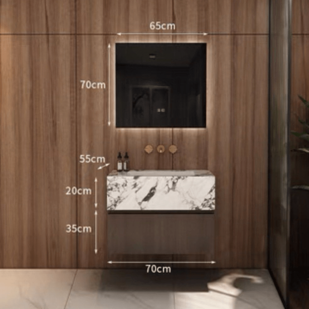 Carrera Modern Marble Bathroom Vanity Set - Exclusivia