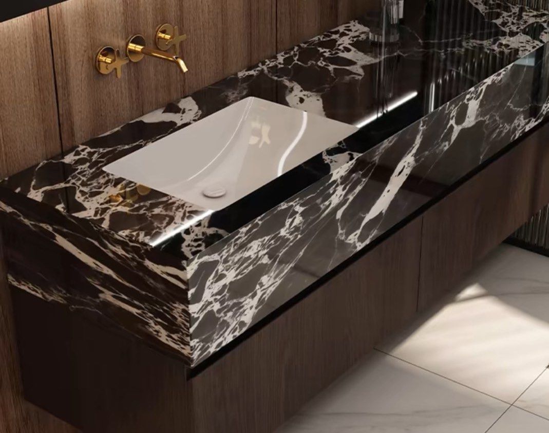 Carrera Modern Marble Bathroom Vanity Set - Exclusivia