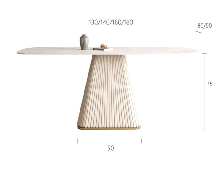 CASSIA Modern Sintered Stone Dining Table - Exclusivia