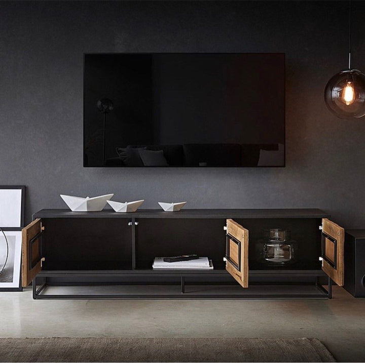 Cedar Industrial Wood TV Console - Exclusivia