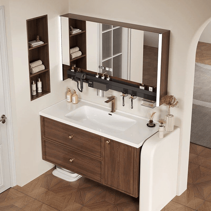 Cedar Modern Walnut Vanity Sink - Exclusivia