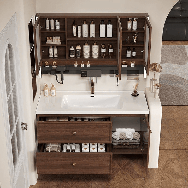 Cedar Modern Walnut Vanity Sink - Exclusivia