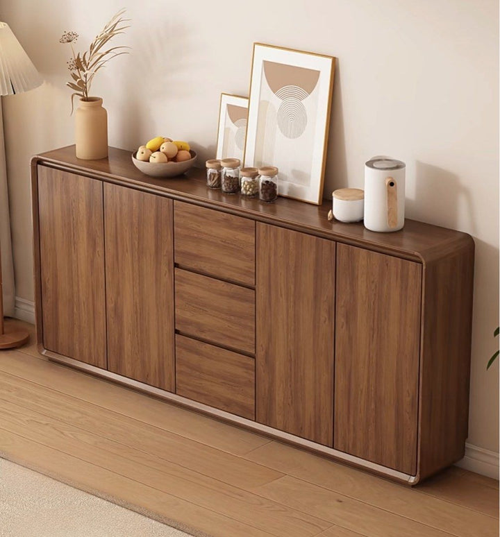 Celeste Modern Walnut Slim Sideboard - Exclusivia