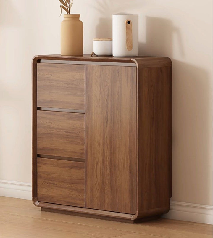 Celeste Modern Walnut Slim Sideboard - Exclusivia