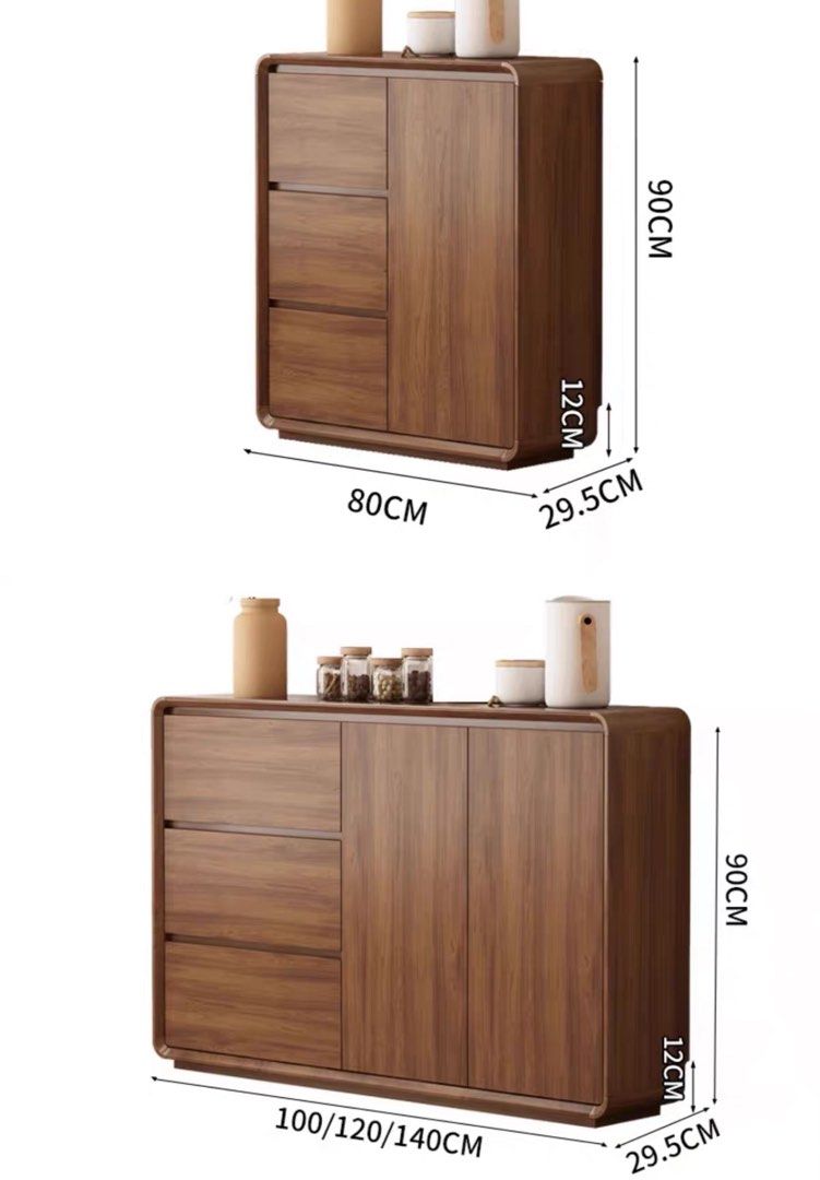 Celeste Modern Walnut Slim Sideboard - Exclusivia