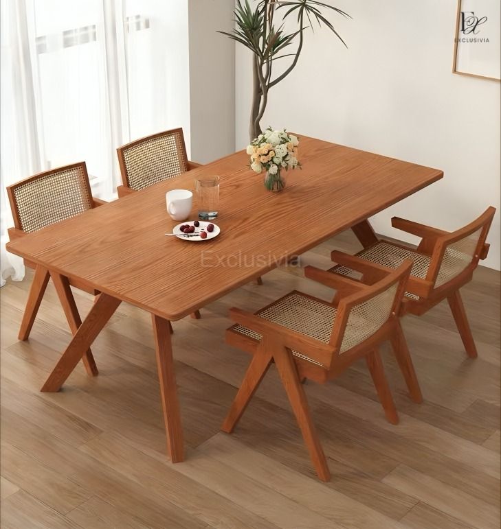 CHAYA Modern Solid Wood Dining Table - Exclusivia