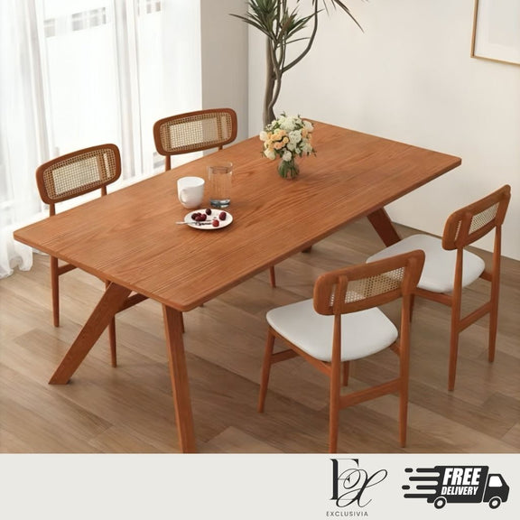 CHAYA Modern Solid Wood Dining Table - Exclusivia