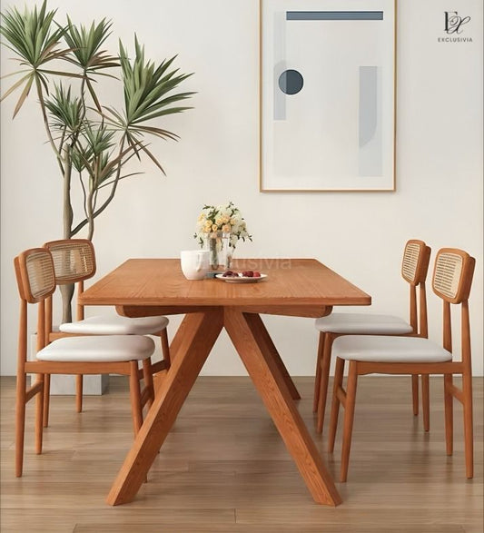 CHAYA Modern Solid Wood Dining Table - Exclusivia