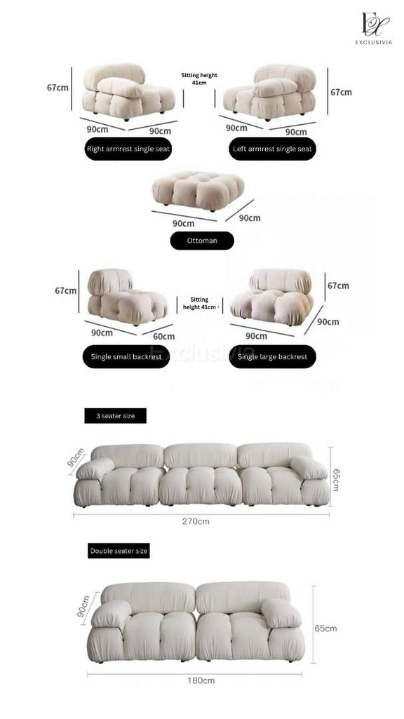 CHEVENY Modern Boucle Sofa - Exclusivia