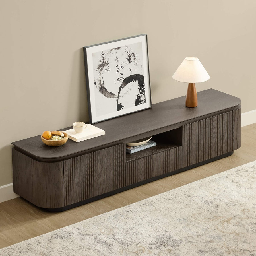 MORVEN Modern Wood TV Stand with Drawer - Exclusivia