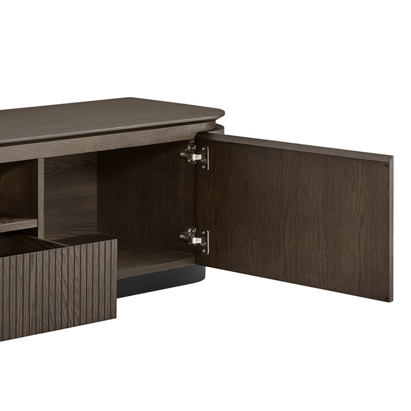 MORVEN Modern Wood TV Stand with Drawer - Exclusivia