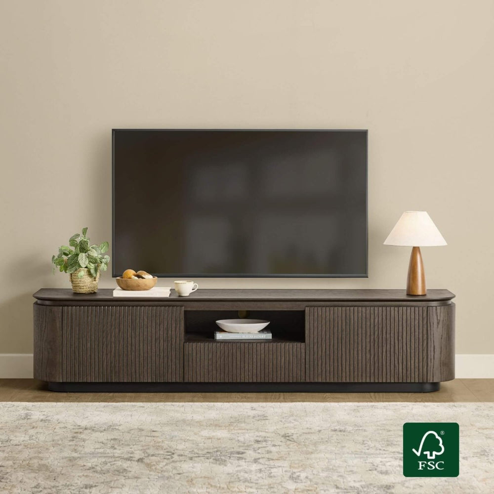 MORVEN Modern Wood TV Stand with Drawer - Exclusivia