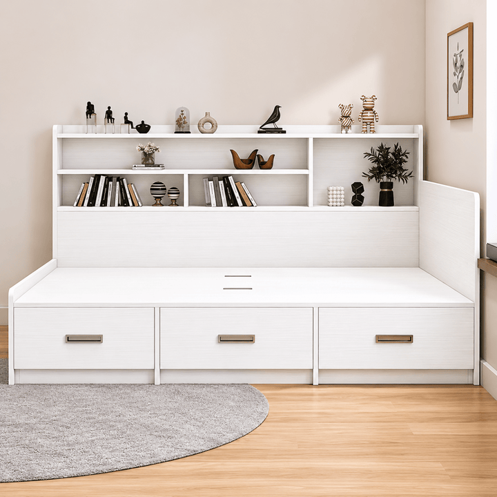 Clario Side - Shelf Storage Bedframe - Exclusivia