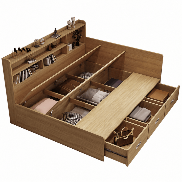 Clario Side - Shelf Storage Bedframe - Exclusivia