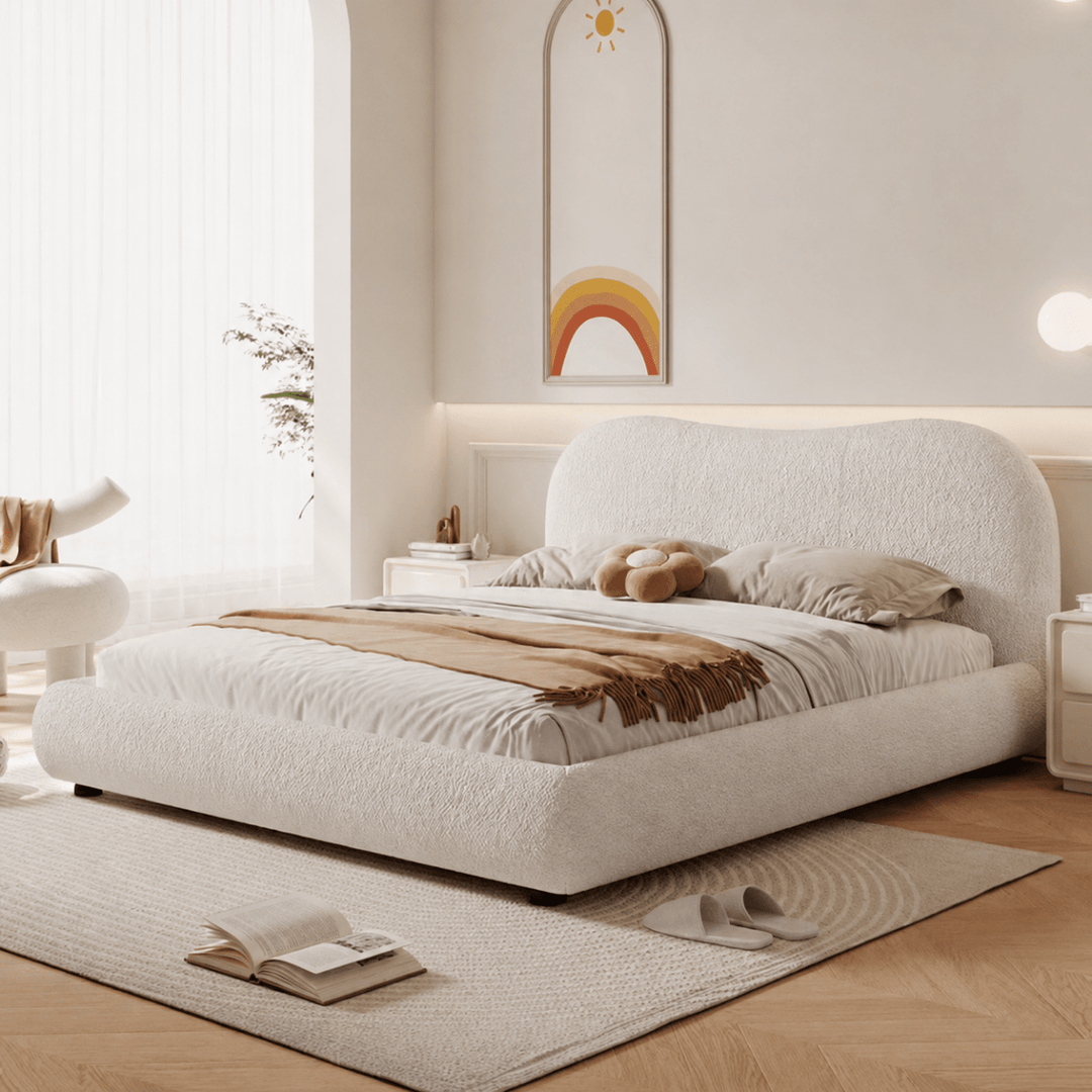 Clouden Modern Boucle Bedframe - Exclusivia