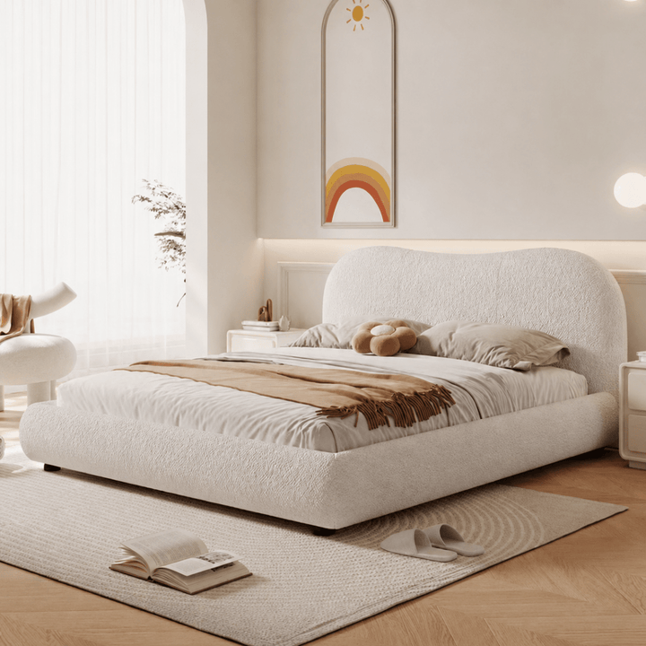 Clouden Modern Boucle Bedframe - Exclusivia