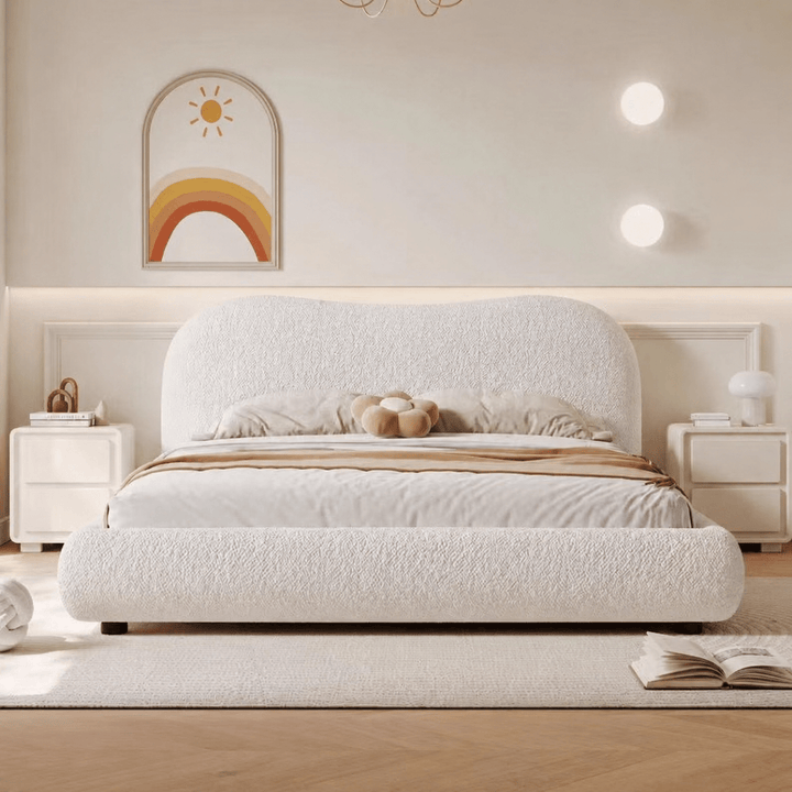 Clouden Modern Boucle Bedframe - Exclusivia