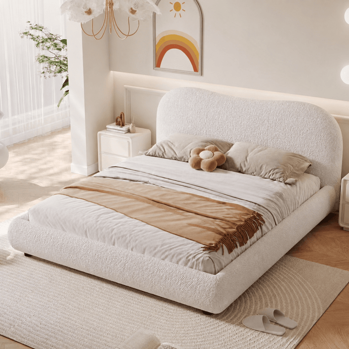 Clouden Modern Boucle Bedframe - Exclusivia