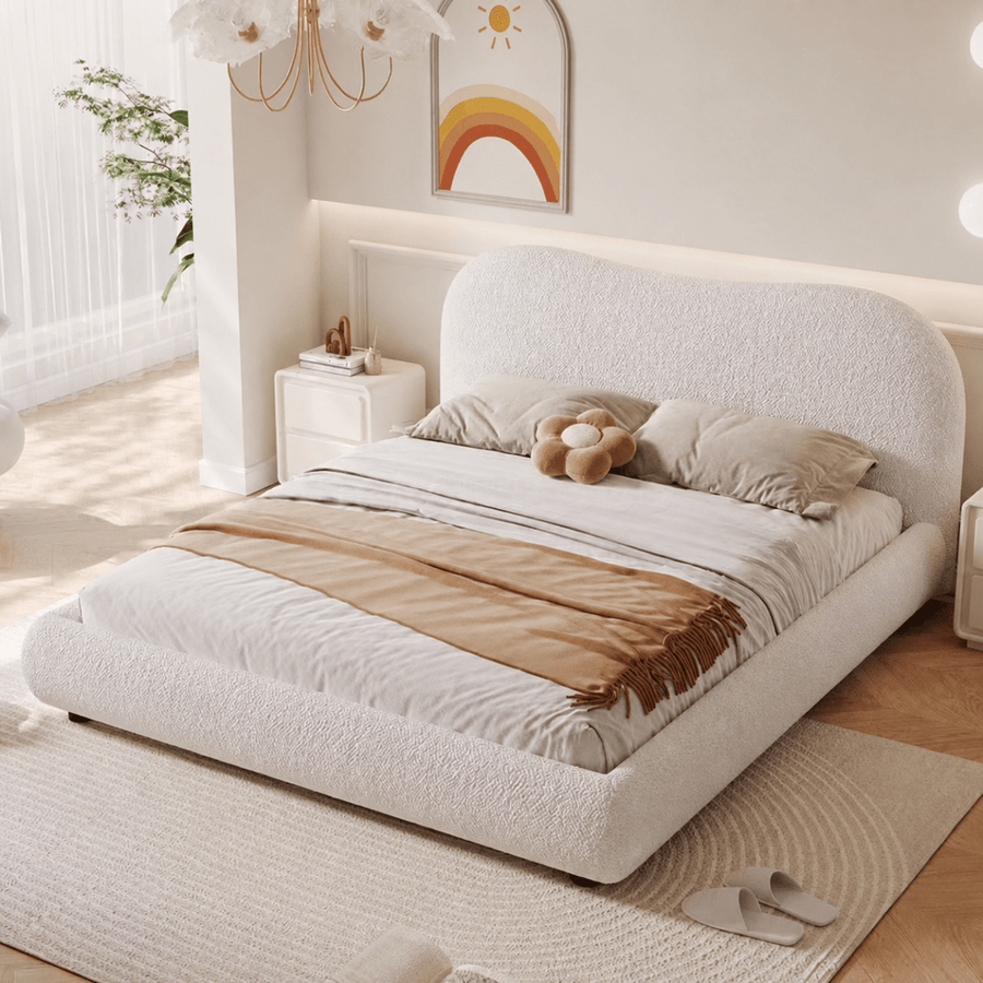 Clouden Modern Boucle Bedframe - Exclusivia