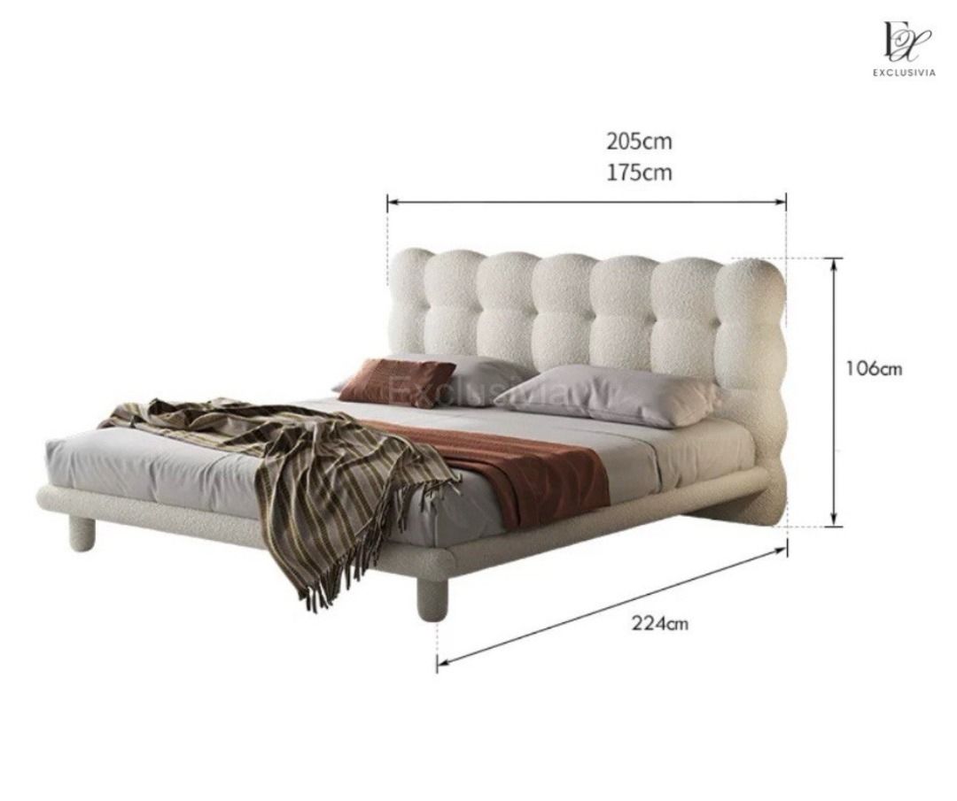 COCO Modern Boucle Bedframe - Exclusivia