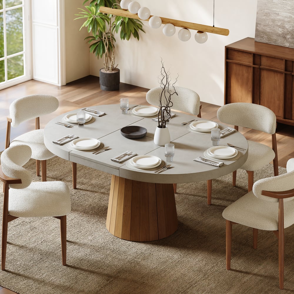 Aira Japandi Extendable Dining Table