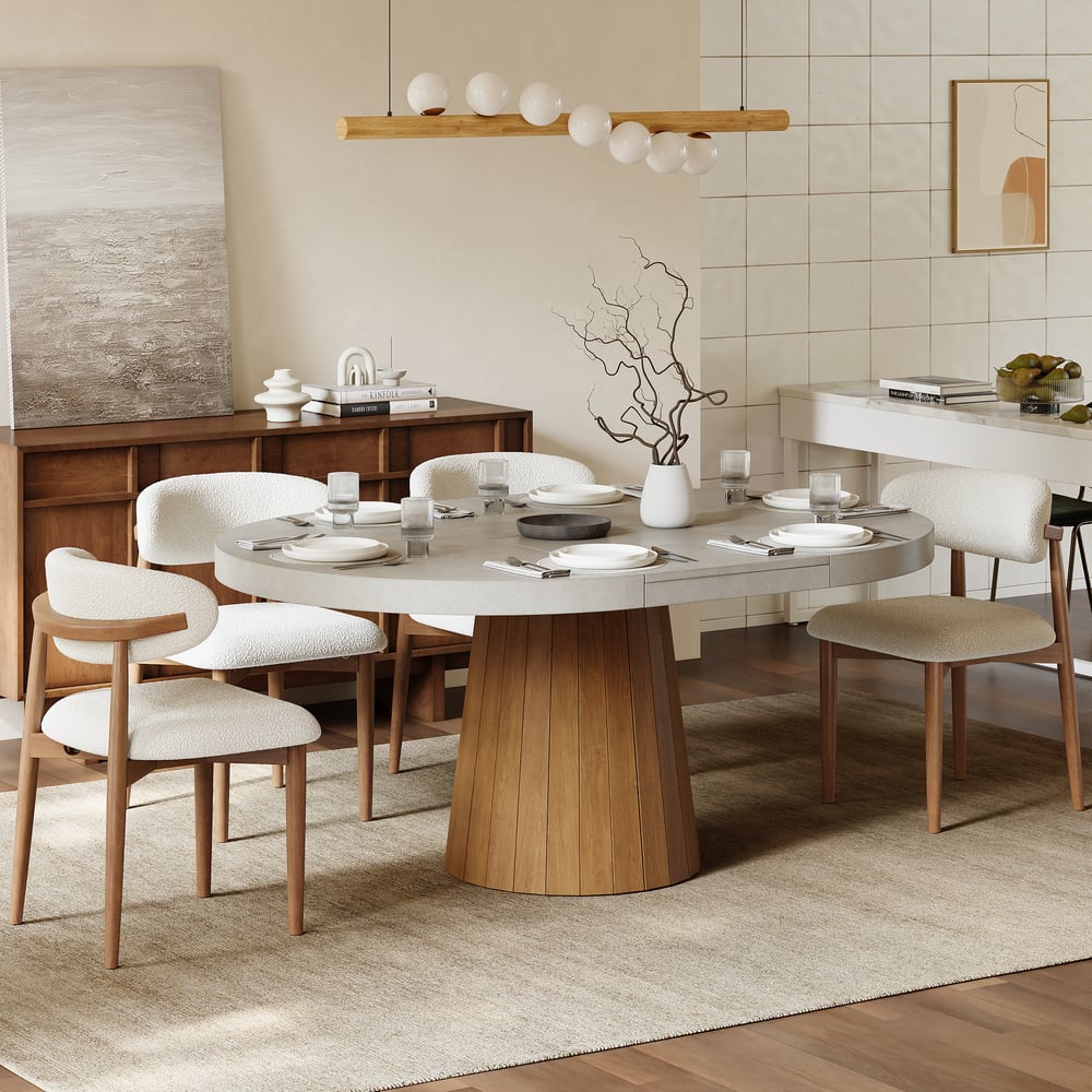 Aira Japandi Extendable Dining Table