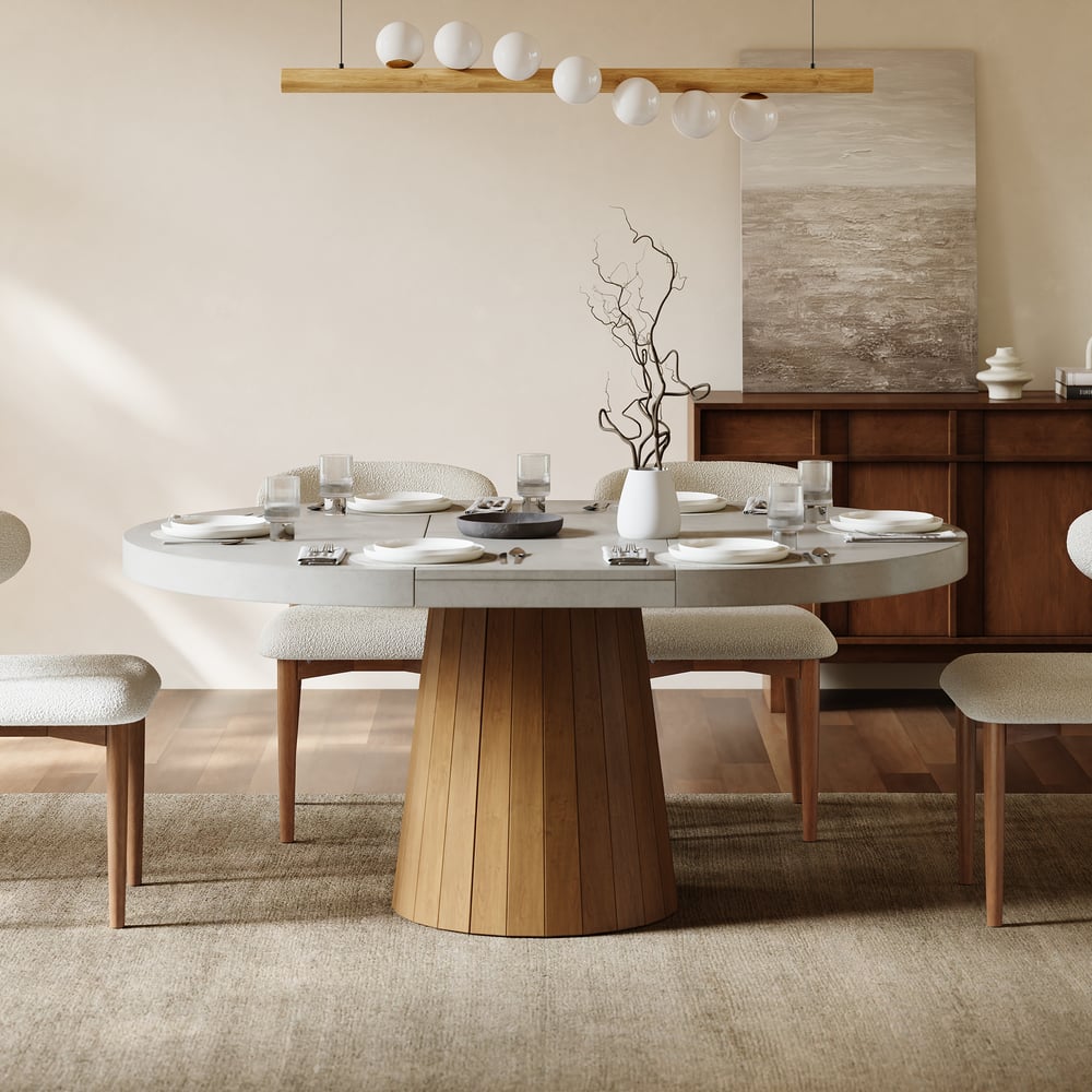 Aira Japandi Extendable Dining Table