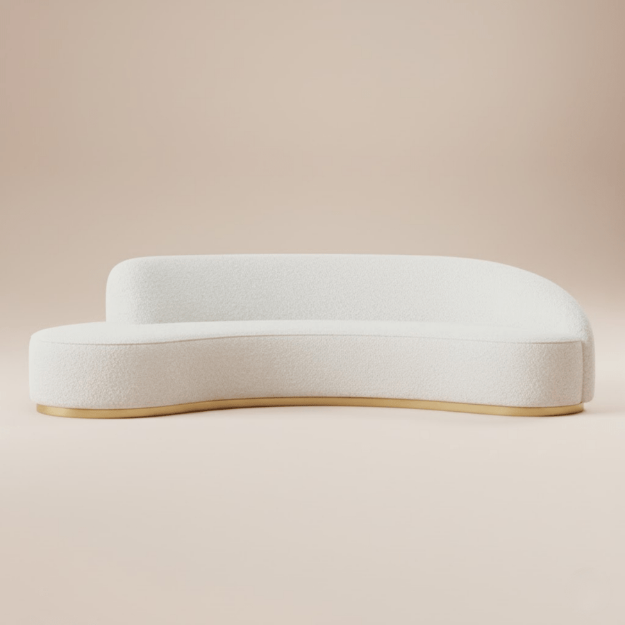 CORRAN Modern Curved Velvet Sofa - Exclusivia