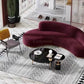 CORRAN Modern Curved Velvet Sofa - Exclusivia