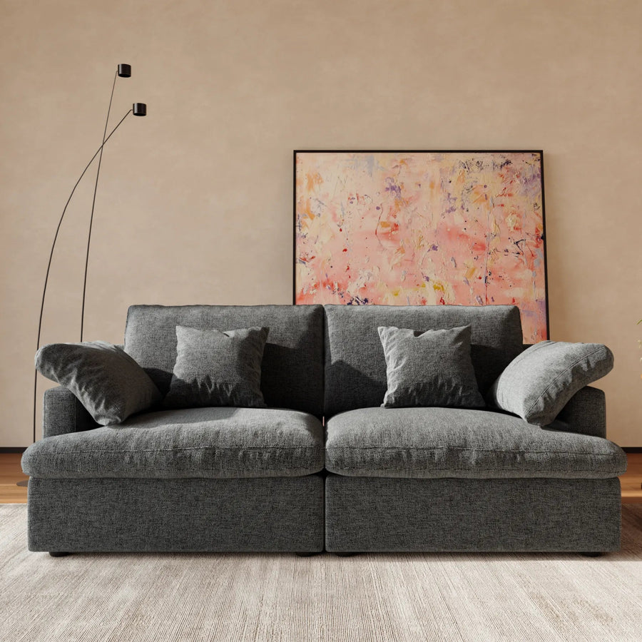 CozyLoom Dual Seat Modular Fabric Sofa - Exclusivia