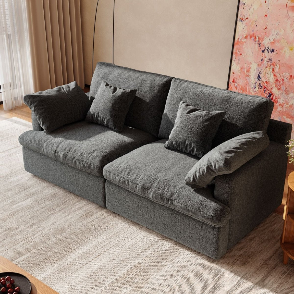 CozyLoom Dual Seat Modular Fabric Sofa - Exclusivia
