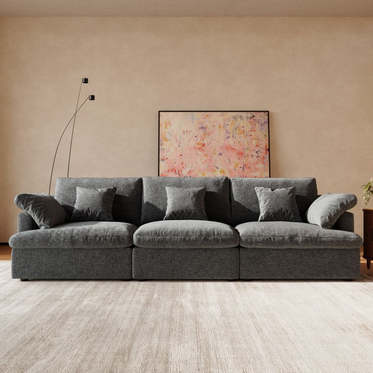 CozyLoom Dual Seat Modular Fabric Sofa - Exclusivia