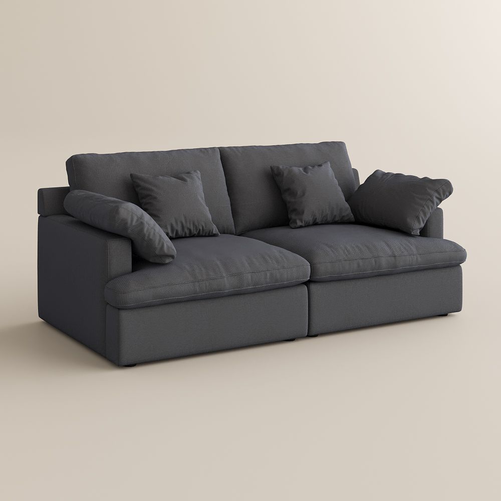 CozyLoom Dual Seat Modular Fabric Sofa - Exclusivia